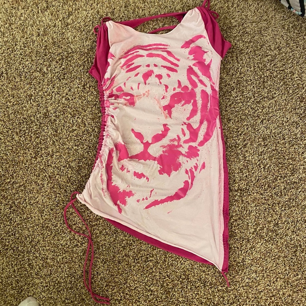 Cupcake Cult Asymmetrical Pink Tiger Top